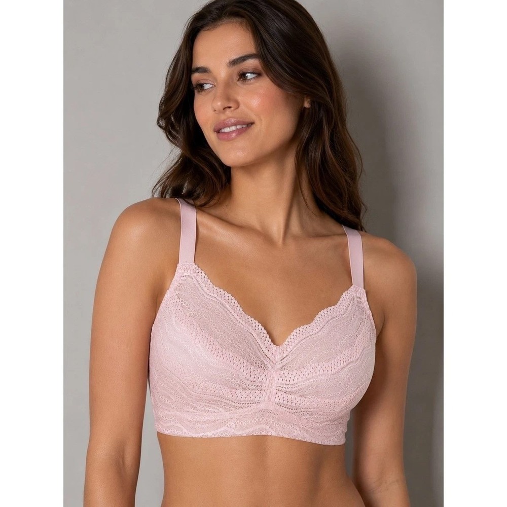 Cosabella Dolce Curvy Lace Bralette Ice Pink Size Medium